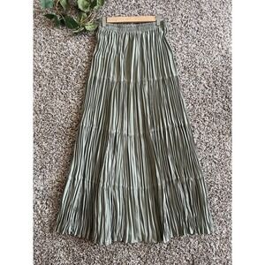 Vintage J. Suzette & Company Maxi Skirt Size Medium Green Boho Western Fairy